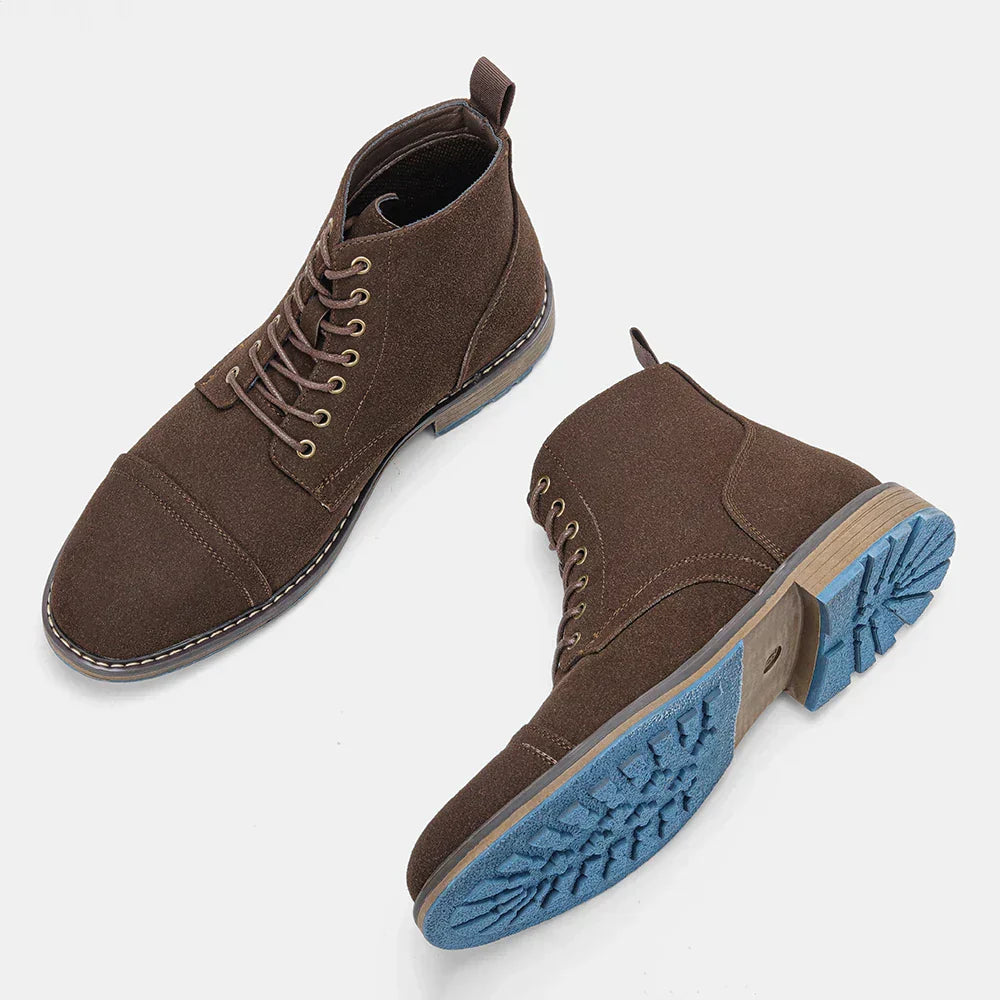 Levoire | Derby Bottines Weinlese Cuir suédé marron