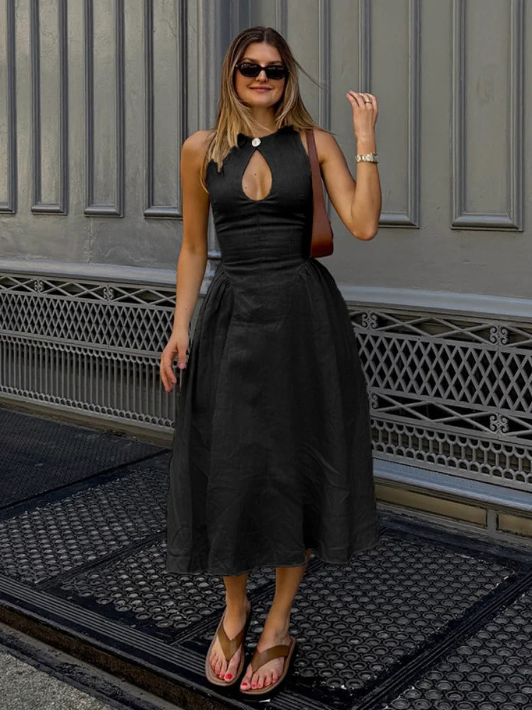 Levoire | Robe Maxi Élégante Sans Bretelles Uni
