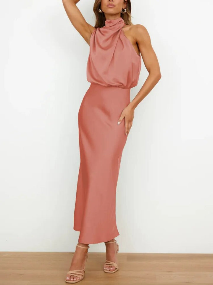 Levoire | Robes De Soirée En Satin Séduisantes Pour Dames Rouge clair