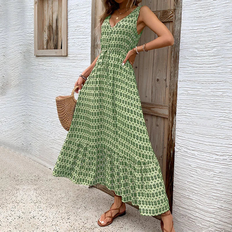 Levoire | Robe Maxi Plage Femme Vert