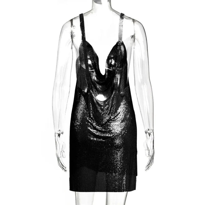 Levoire | Chaîne Métallique Halterneck Mini Robe Sans Métal