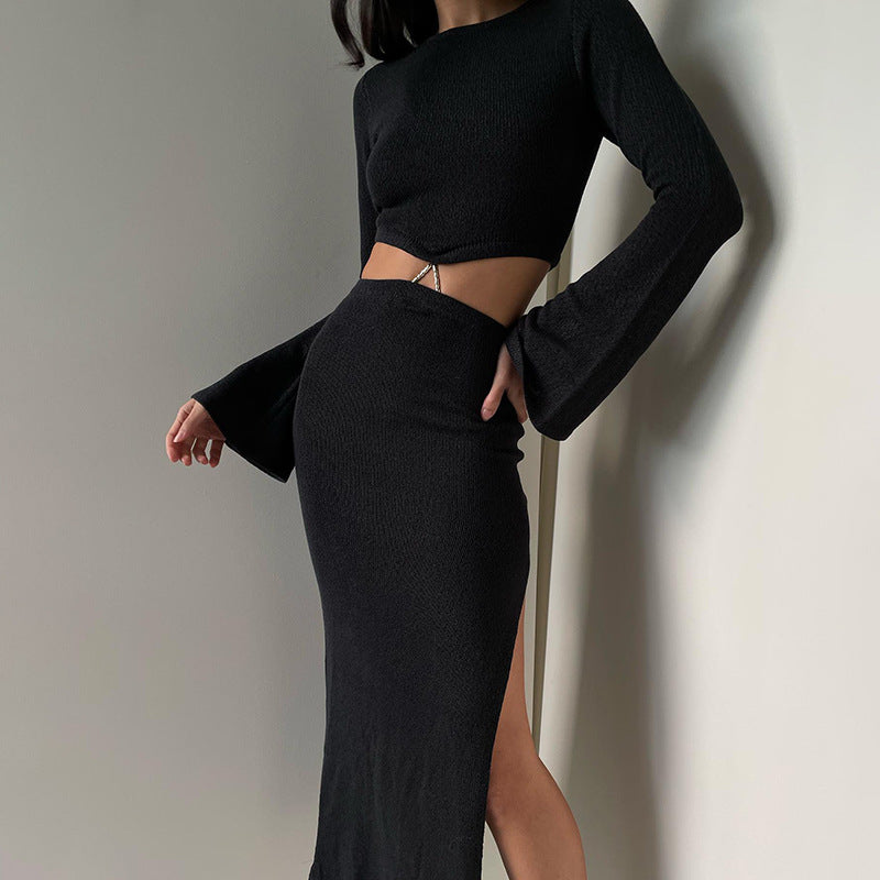 Levoire | Ensemble Jupe Cropped Et Maxi À Manches Longues