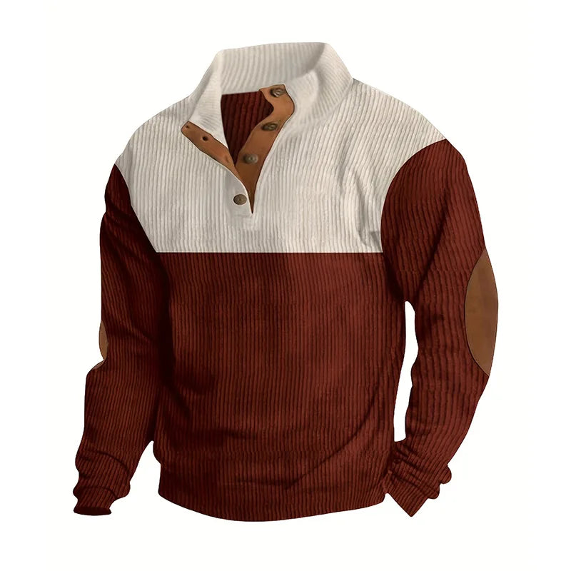 Levoire | Pull Zippé Décontracté Date abricot rouge