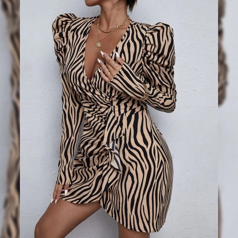 Levoire | Robe V-Cou Rayée Bureau