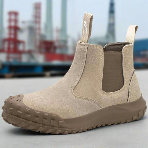 Levoire | Chaussures De Sécurité Ergonomiques Imperméables Sans Lacets Pour Hommes Avec Embout En Acier Et Coupe Large
