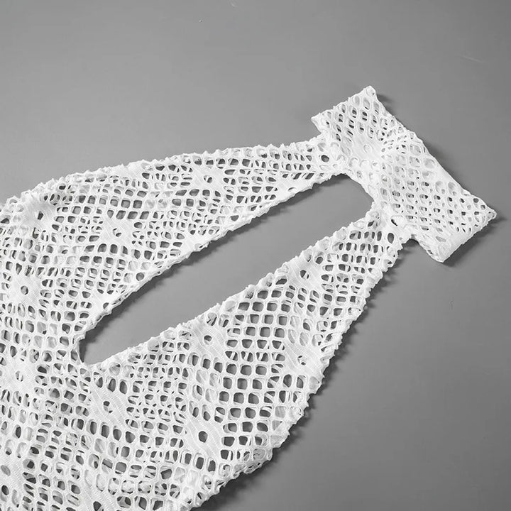 Levoire | Robe Mini V-Décolleté En Maille Åpen