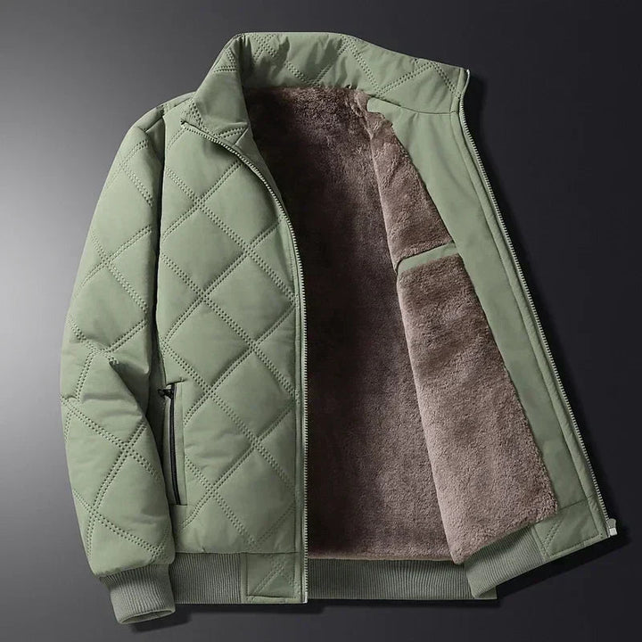 Levoire | Veste zippée doublée à manches longues chaude Vert