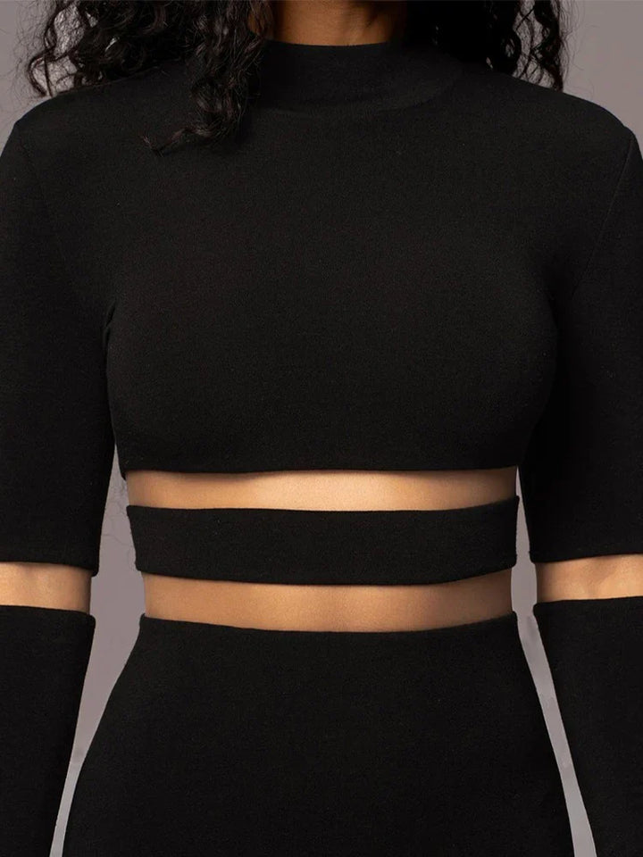 Levoire | Robe Midi Noire Élégante