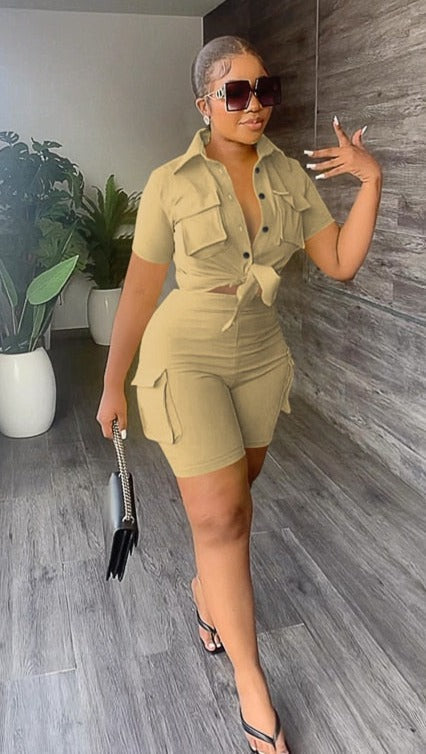 Levoire | Cargo Stilted Courte Manche Crop & Shorts