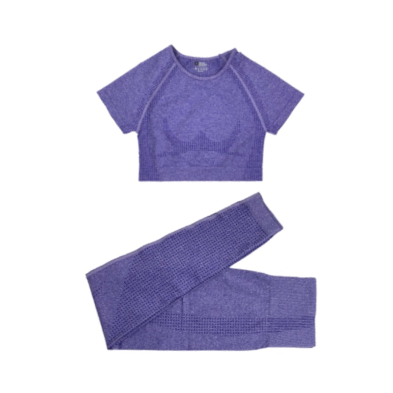 Levoire | Ensemble De Vêtements De Sport Avec T-Shirt Court Lila