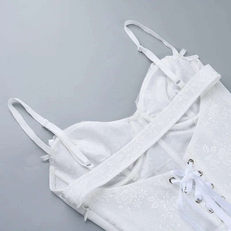 Levoire | Robe Mini Dos Nu En Dentelle Sans Bretelles