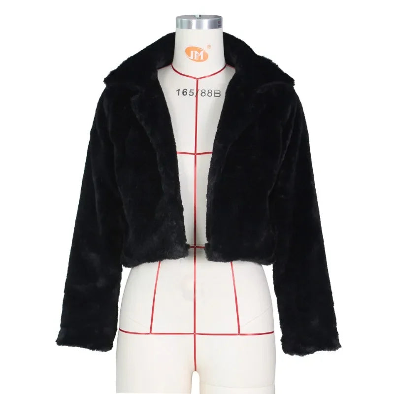 Levoire | Manteau en fausse fourrure Noir
