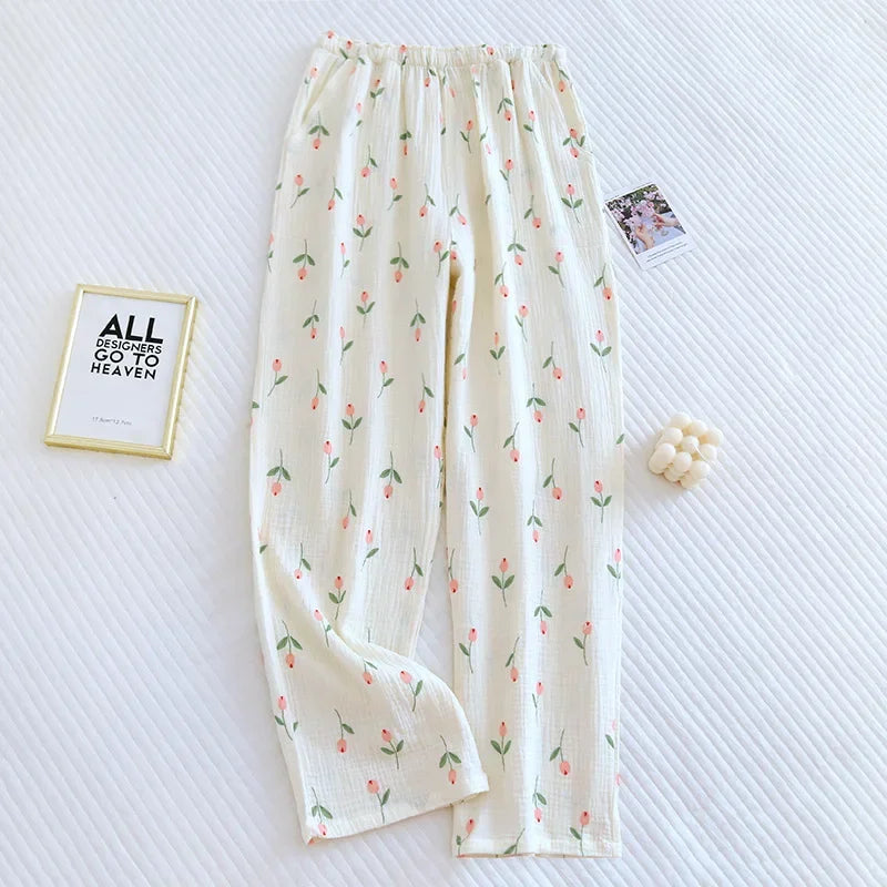 Levoire | Pantalons De Pyjama En Crepe De Coton 1