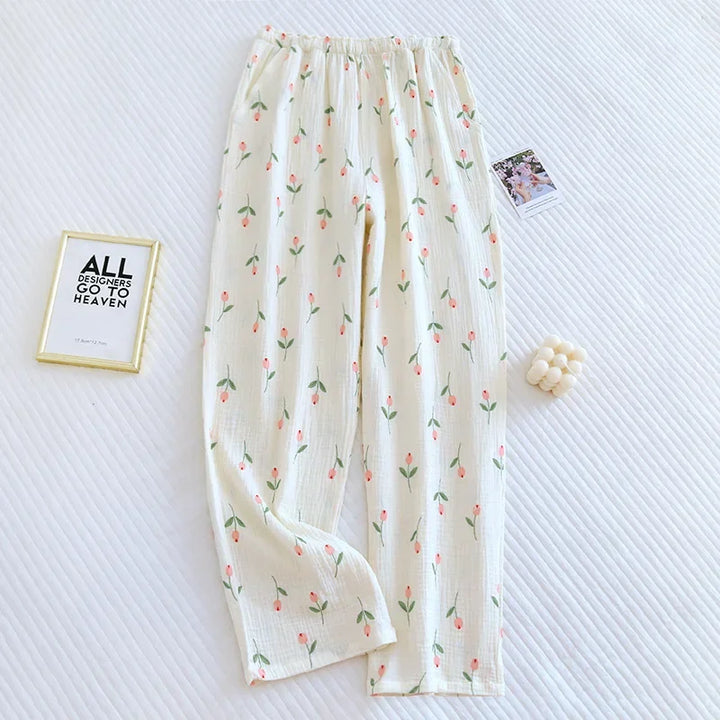 Levoire | Pantalons De Pyjama En Crepe De Coton 1