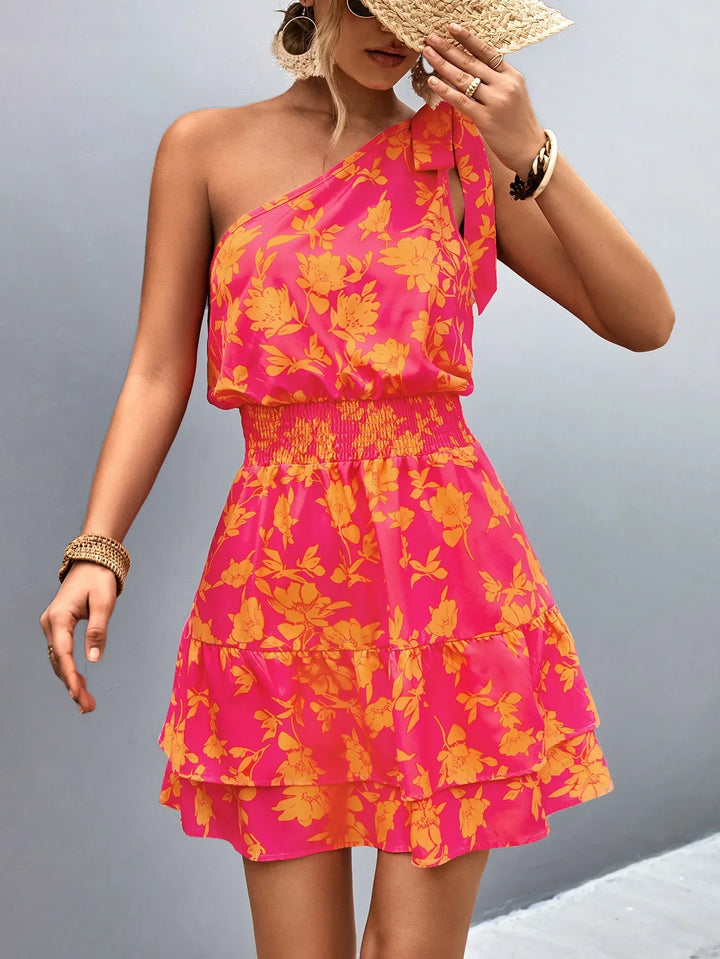 Levoire | Nouvelle Robe Maxi Mini Pour Femmes Avec Partie D'Épaule Inclinée De Tridos De Tricô