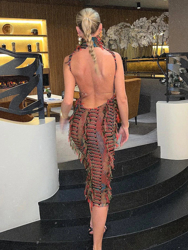 Levoire | Robe Longue Tricotée Colorée Trollhaug