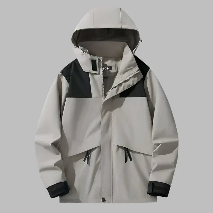 Levoire | Veste De Randonnée Extérieure Premium Avec Capuche Pour Hommes Gris