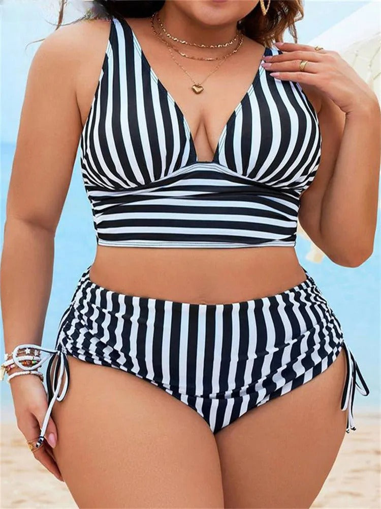 Levoire | Bikini Rayé Grande Taille Rayée
