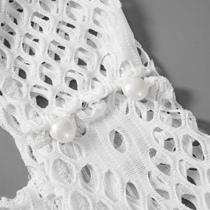 Levoire | Robe Mini V-Décolleté En Maille Åpen