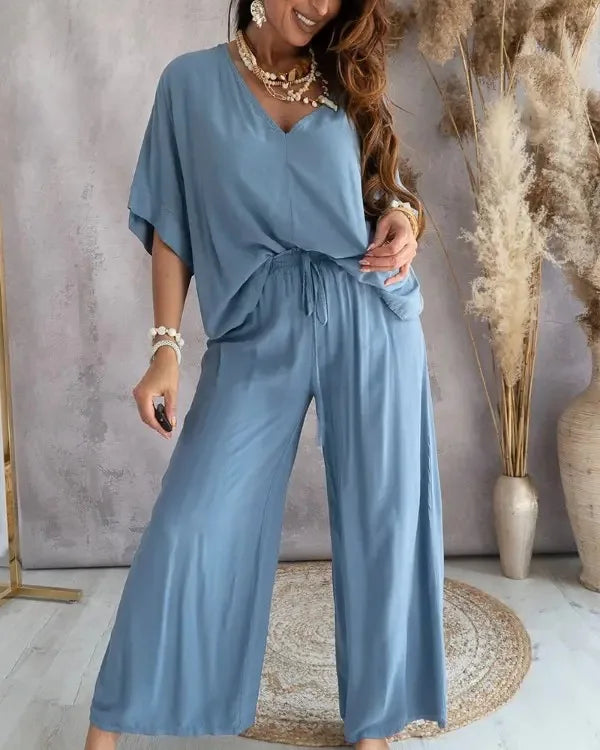 Levoire | Pièce Été Set Veste Légère Pour Femmes Bleu ciel