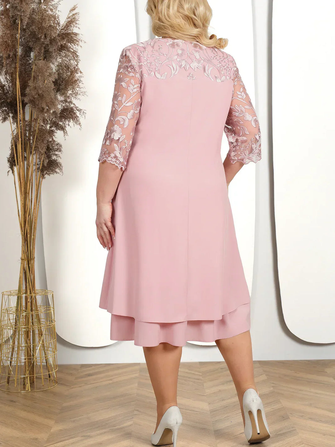 Levoire | Robe Brodée De Fleurs Grande Taille