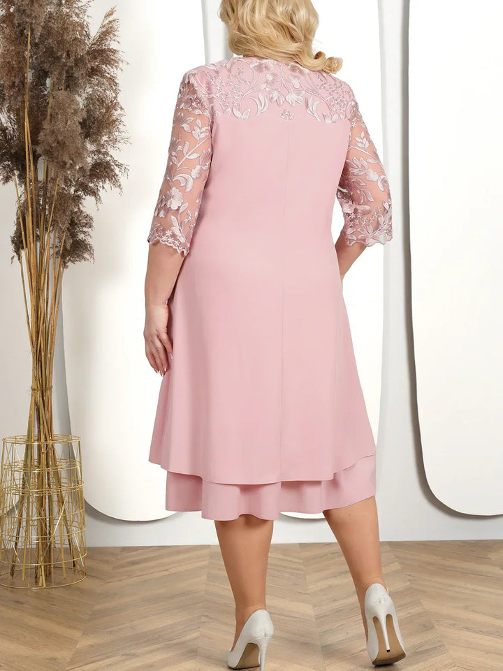 Levoire | Robe Brodée De Fleurs Grande Taille