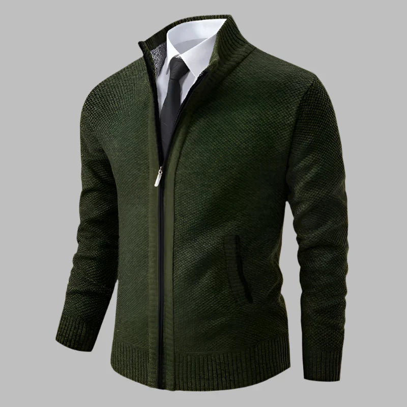 Levoire | Modern Chaud Gilet Pour Hommes Avec Fermeture Éclair Vert