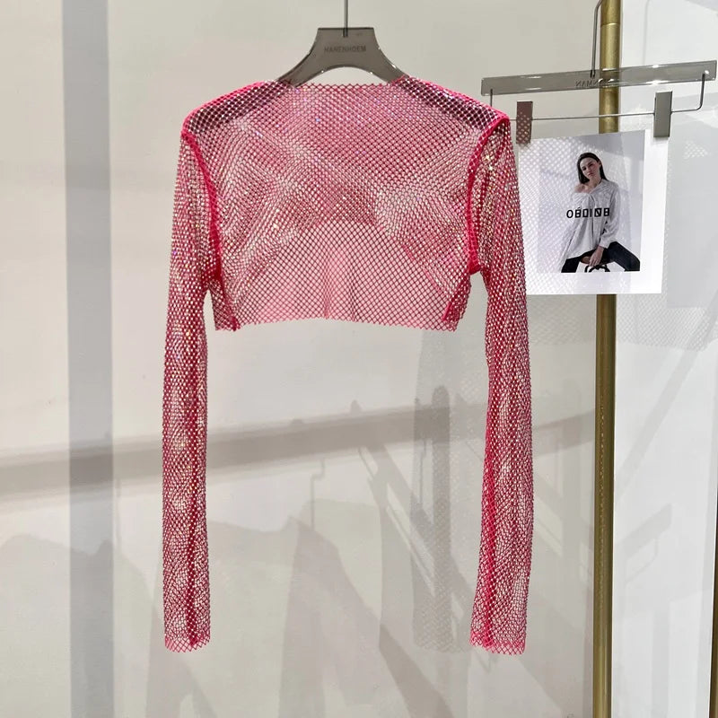 Levoire | Diamond Manches Longues Meshtop Rosenrot Taille unique