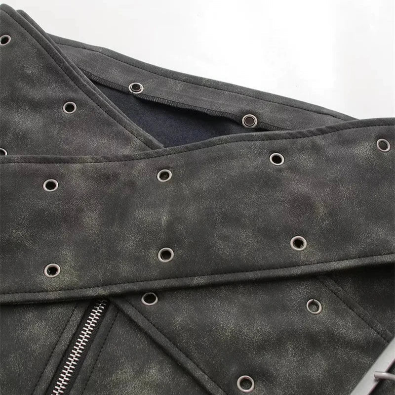 Levoire | Jupe Mini En Simili Cuir Y2K