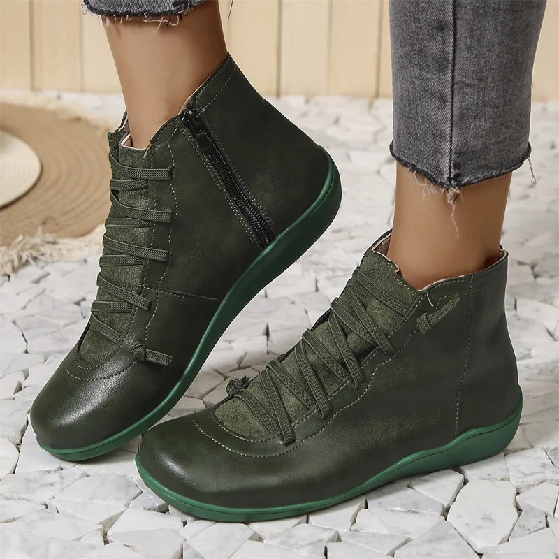 Levoire | Bottes Lisses Letthanti Avec Fermeture Latérale Vert