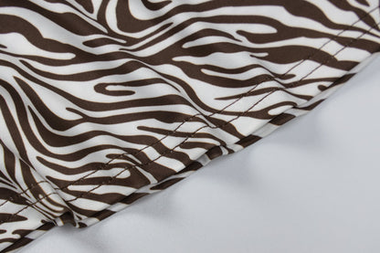 Levoire | Robe Maxi Décontractée À Imprimé Zèbre