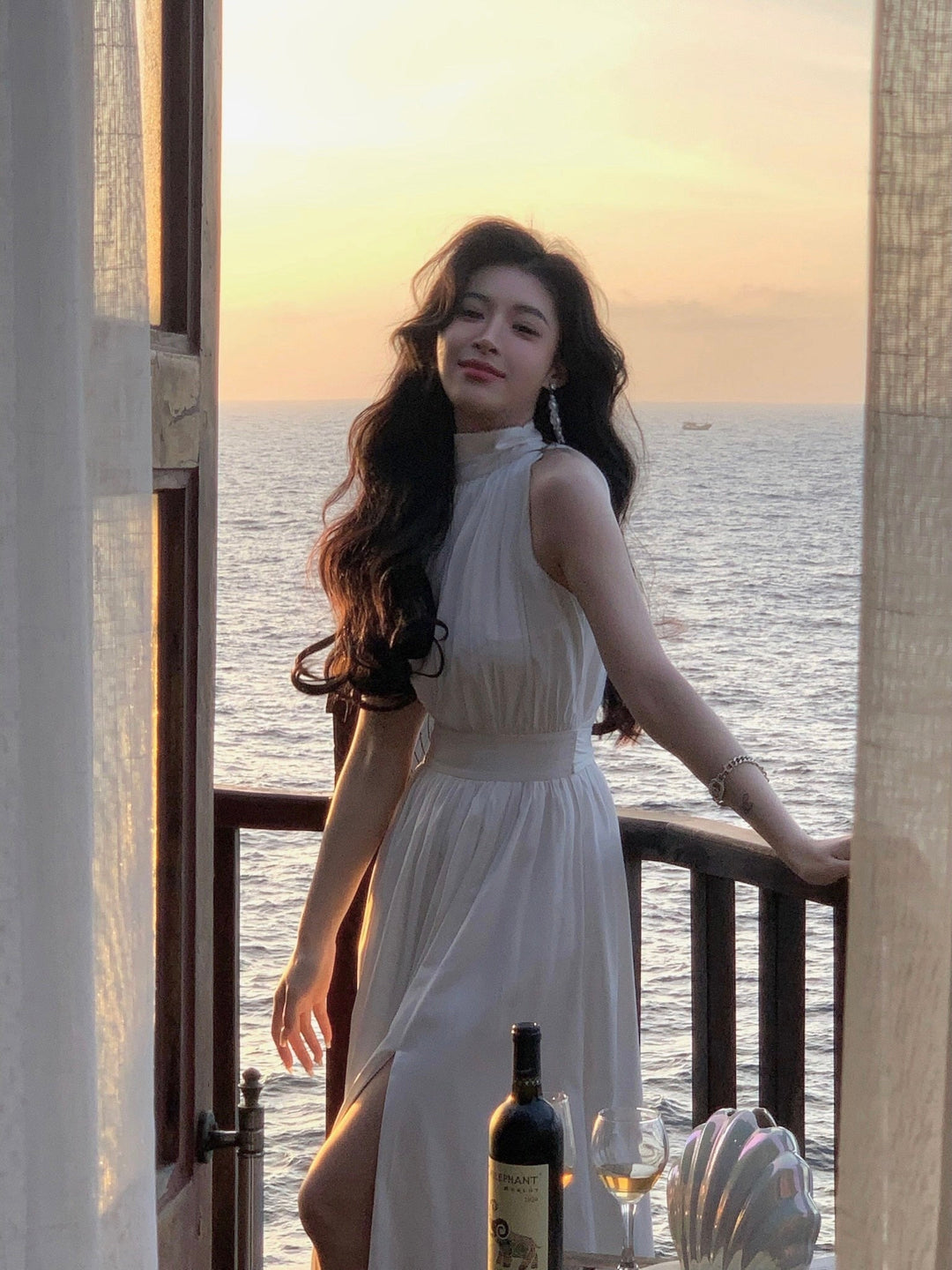 Levoire | Robe Midi En Chiffon Décolletée