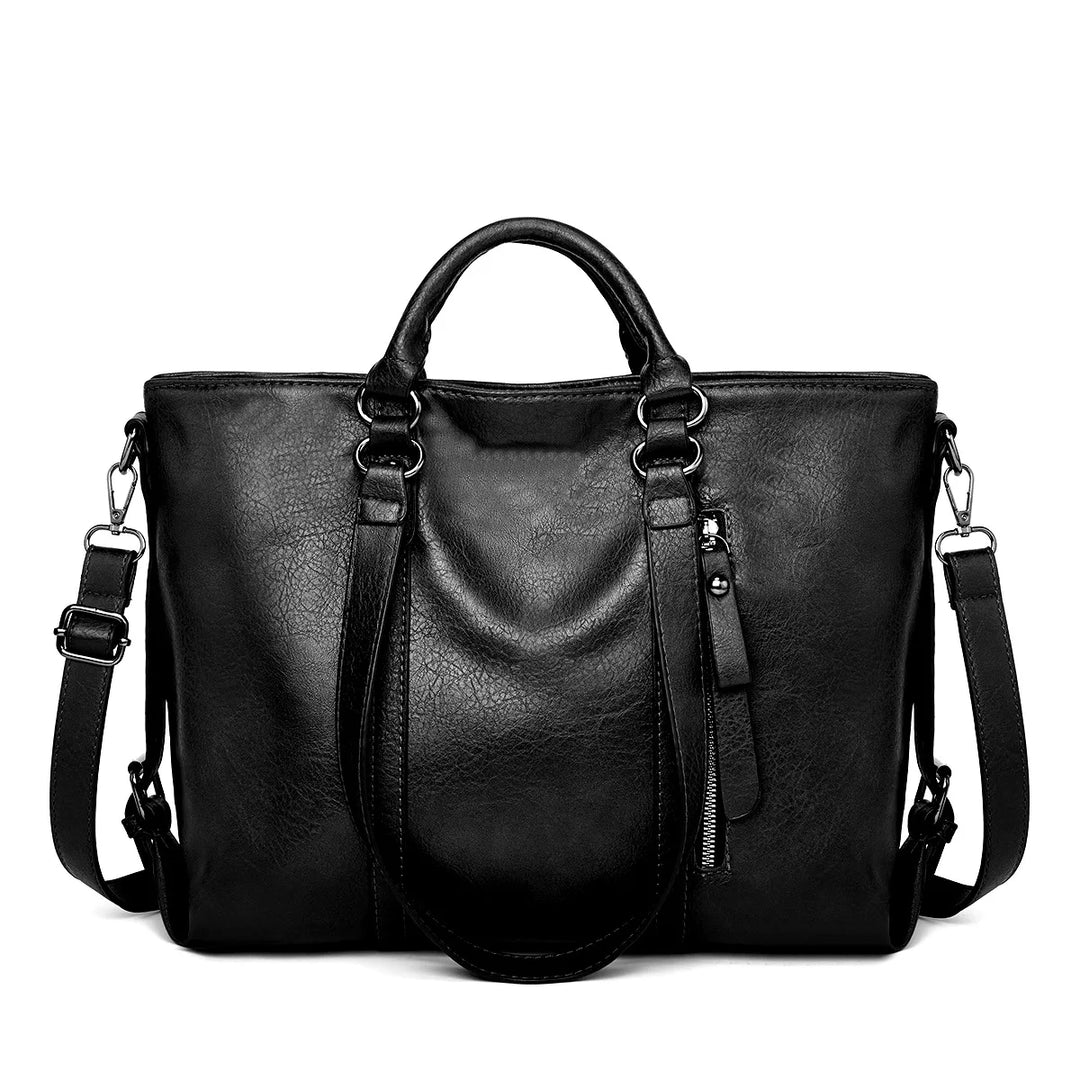 Levoire | Sac À Bandoulière En Cuir De Grande Capacité Noir