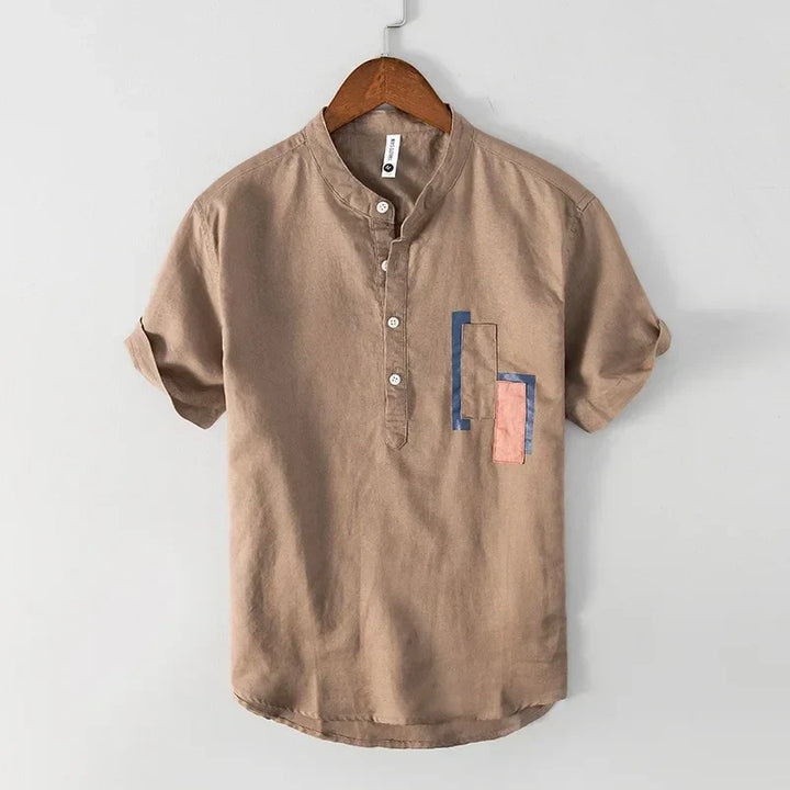 Levoire | Chemise à demi-manches Braun