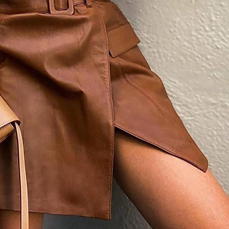 Levoire | Jupe Haute Taille En Similicuir Pour Un Style Tendance