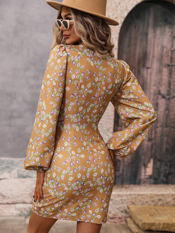 Levoire | Robe Slim Imprimée Élégante Haute