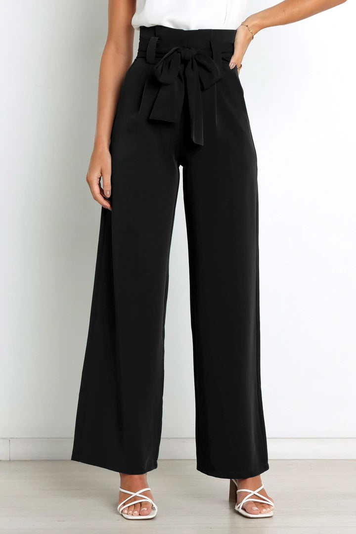 Levoire | Pantalon Élégant À Jambe Large Noir