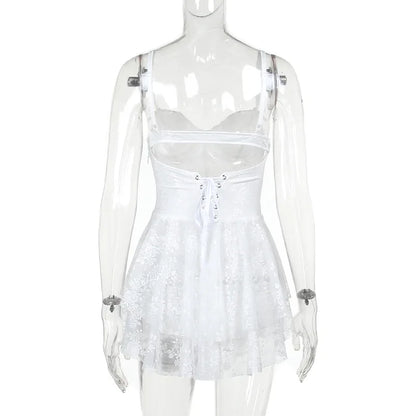 Levoire | Robe Mini Dos Nu En Dentelle Sans Bretelles