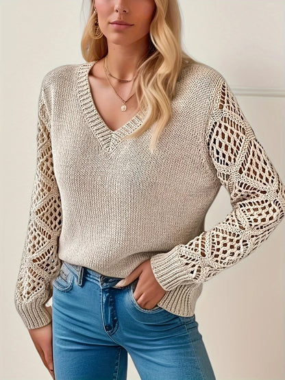 Levoire | Pull En Tricot Uni À Col En V