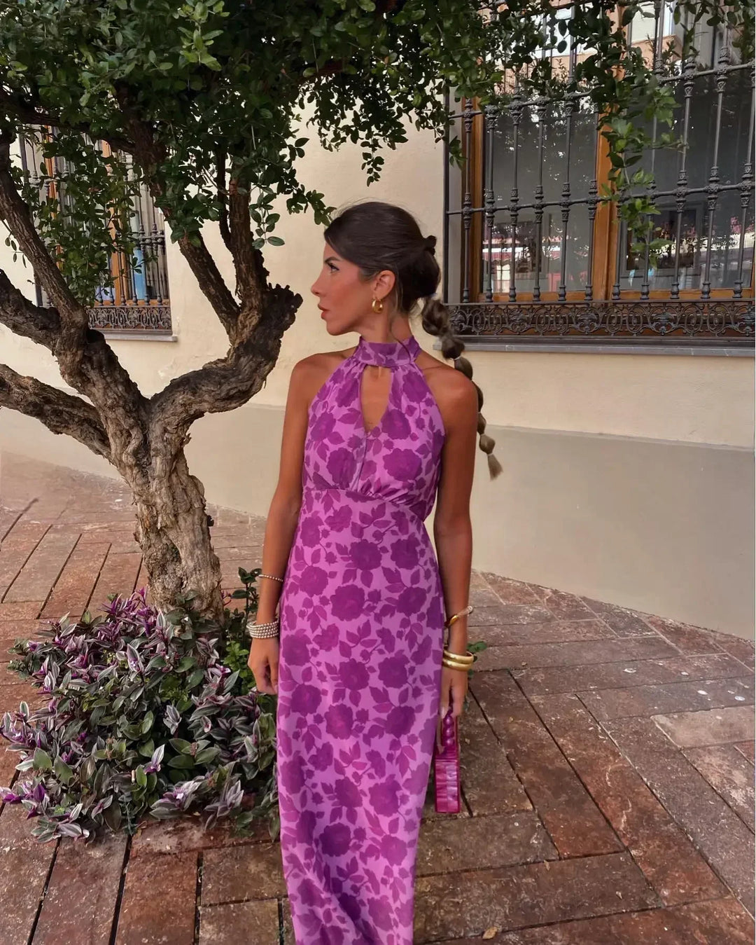Levoire | Robe d'été longue élégante Violet