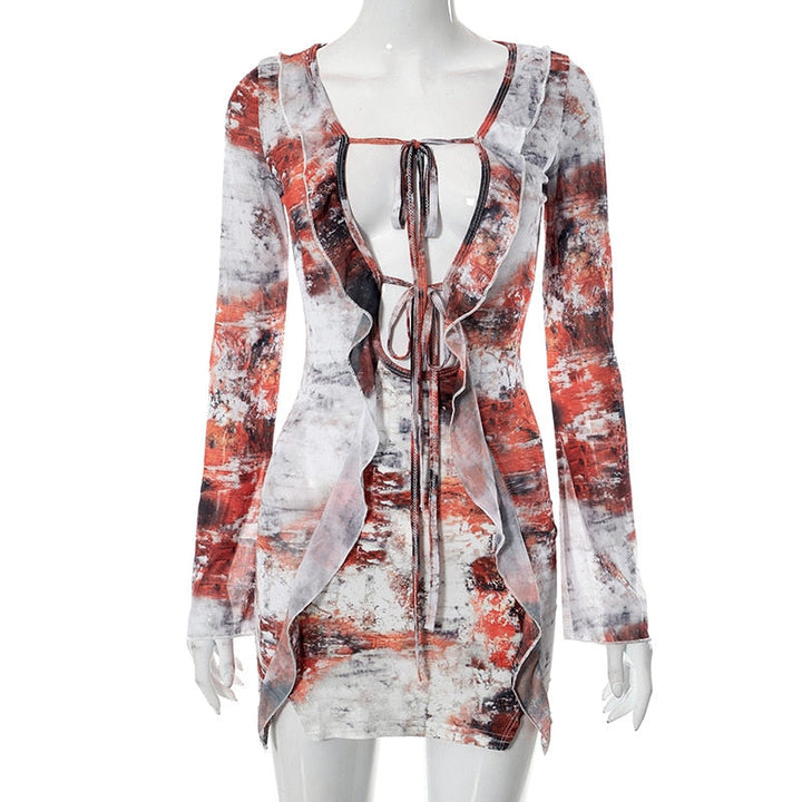 Levoire | Robe Mini À V Multicolore