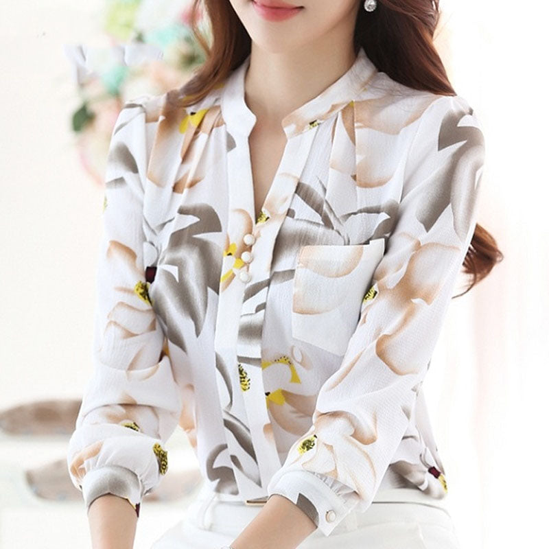 Levoire | Blouse En Chiffon Pour Femmes Blanc