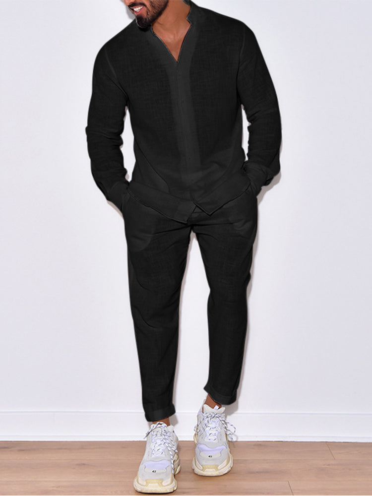 Levoire | Homme Chemise En Lin Détendue & Pantalon Cheville