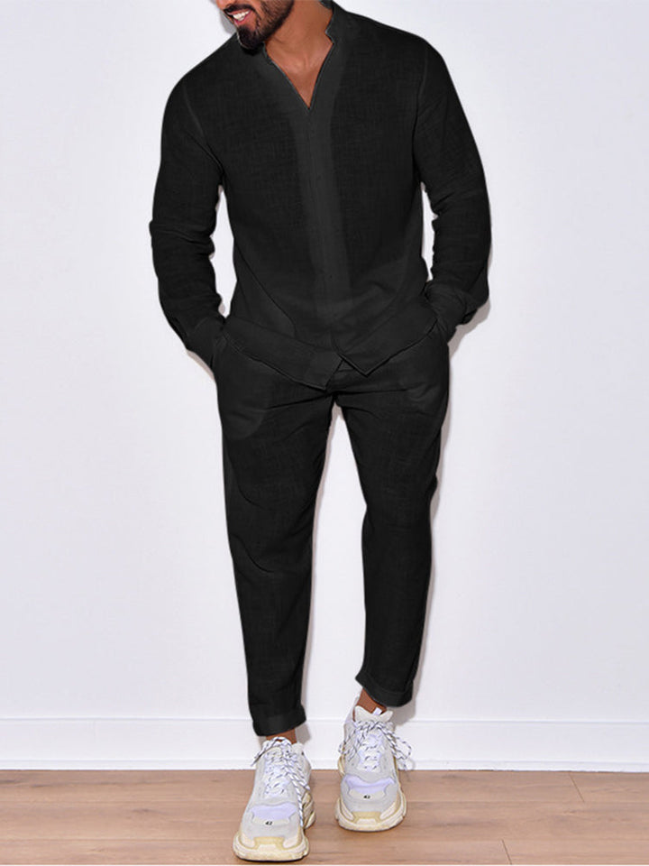 Levoire | Homme Chemise En Lin Détendue & Pantalon Cheville