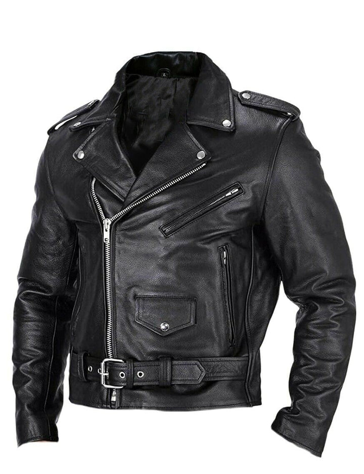 Levoire | Veste En Cuir Pour Hommes Noir