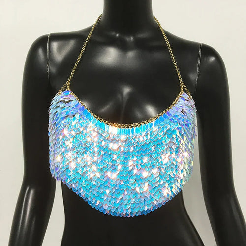 Levoire | Top Court À Sequins Métalliques Scintillant