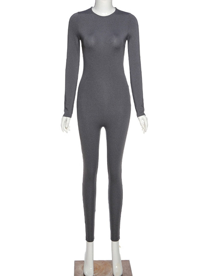 Levoire | Salopette - Une Combinaison Bodycon Unique Et Très Élégante Gris - avec manches