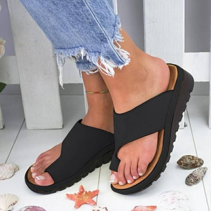 Levoire | Sandales Pour Femmes Avec Semelle Ergonomique Pour L'Été Noir
