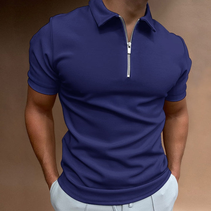 Levoire | Polo Zippé Bleu foncé
