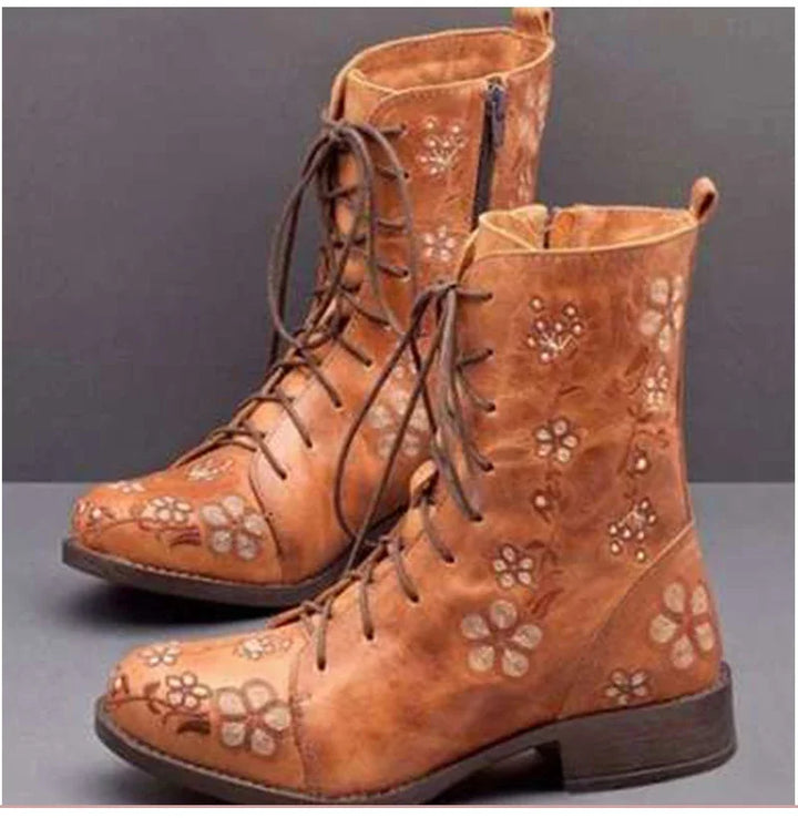 Levoire | Chaussures Élégantes À Talons Avec Lacets Pour Un Confort Stylé Orange